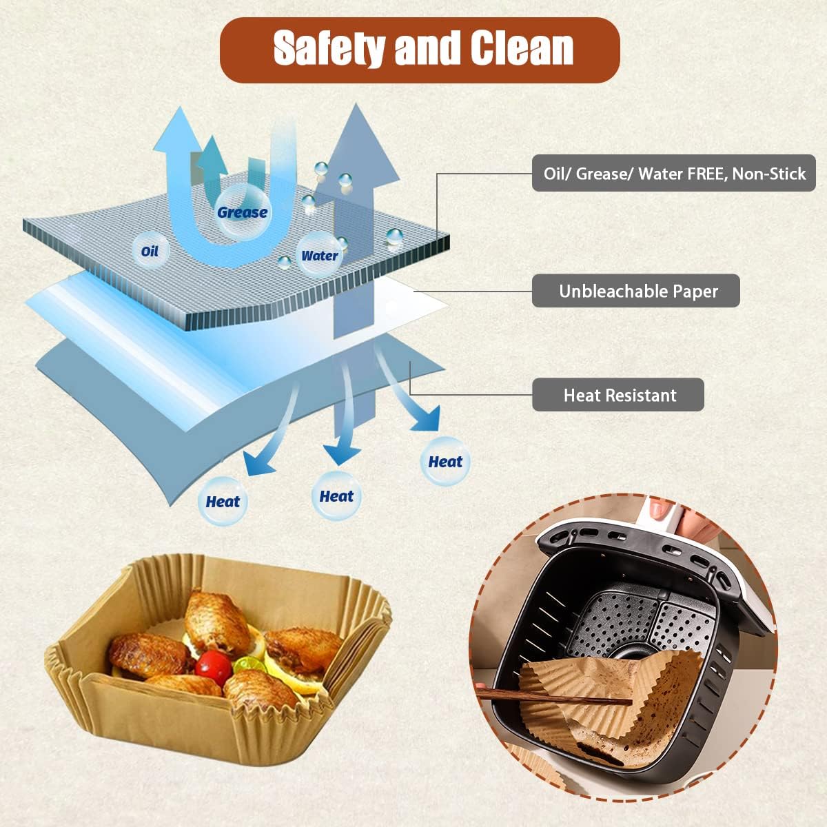 Airfryer Parchment Paper 100pcs